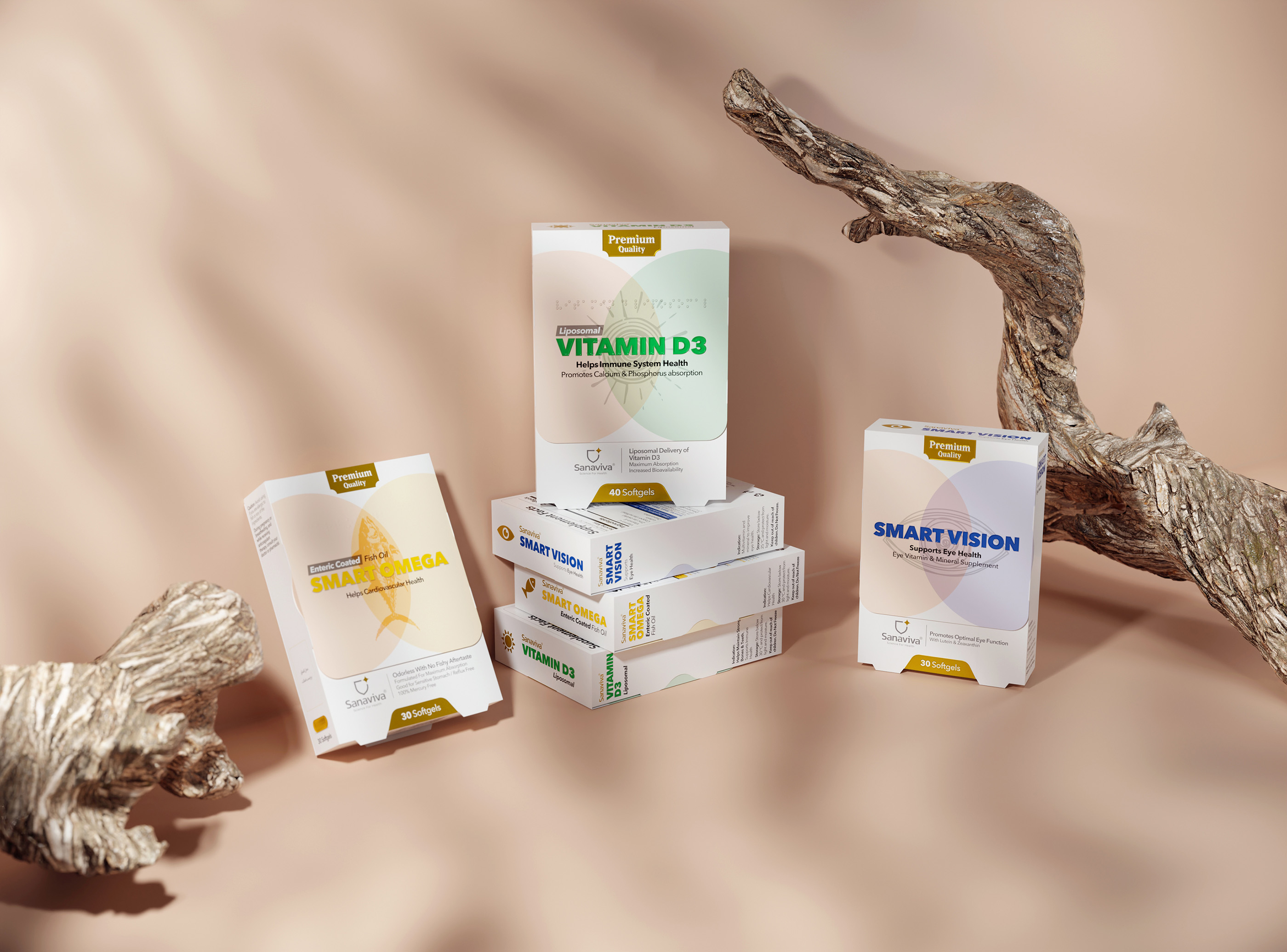Sanaviva Supplements Brand Identity and Packaging Design by Studio Nizmo