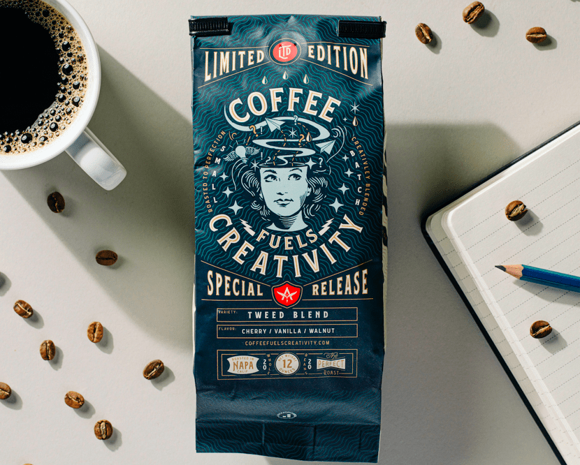 Coffee Fuels Creativity for Affinity Creative Group Self Promotion